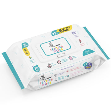 R For Rabbit Feather 78 Baby Wet Wipes For New Born Combo Pack Of 1