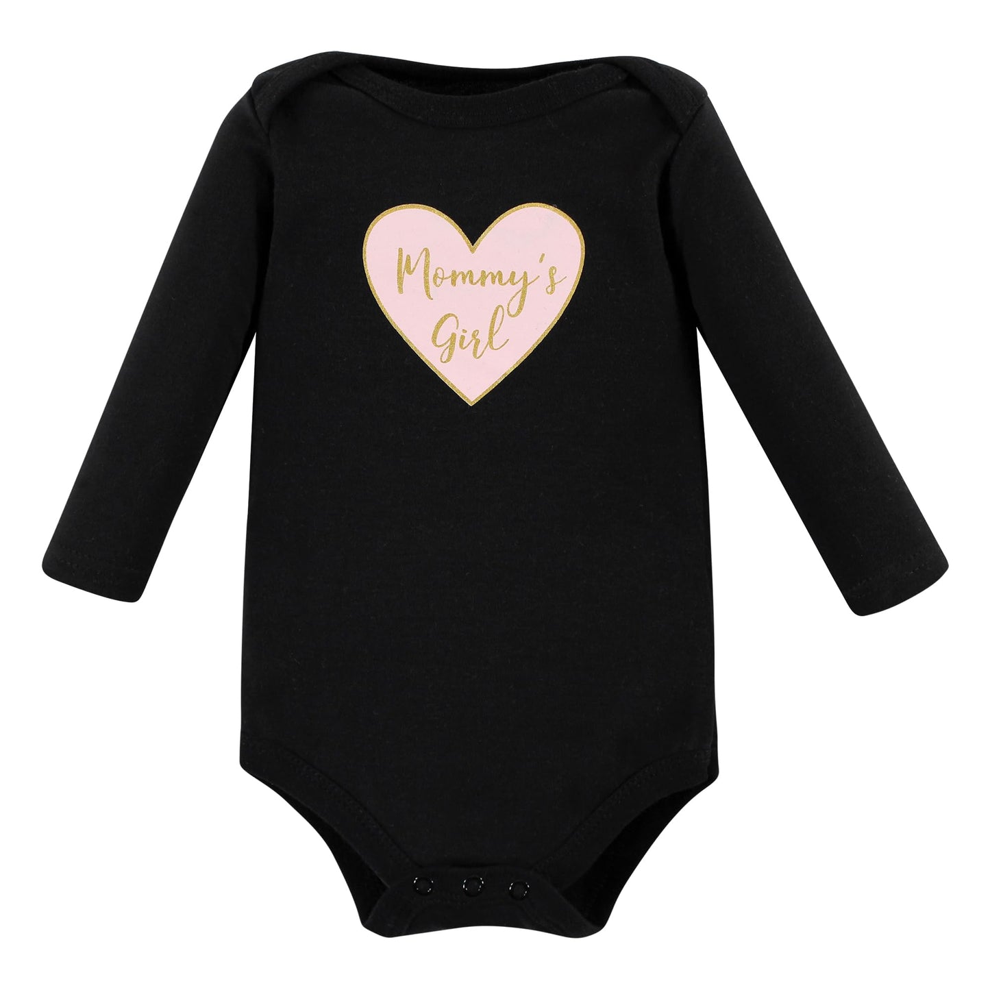 Hudson Baby Unisex Baby Cotton Long-Sleeve Bodysuits, Girl Mommy, 6-9 Months