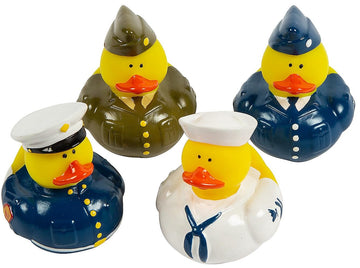 Uniform Armed Forces Rubber Ducks | 12 Pack | Party Favors