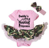 Petitebella Daddy'S Little Hunting Princess Baby Dress Nb-18M (Pink/Camouflage, 6-12 Months)