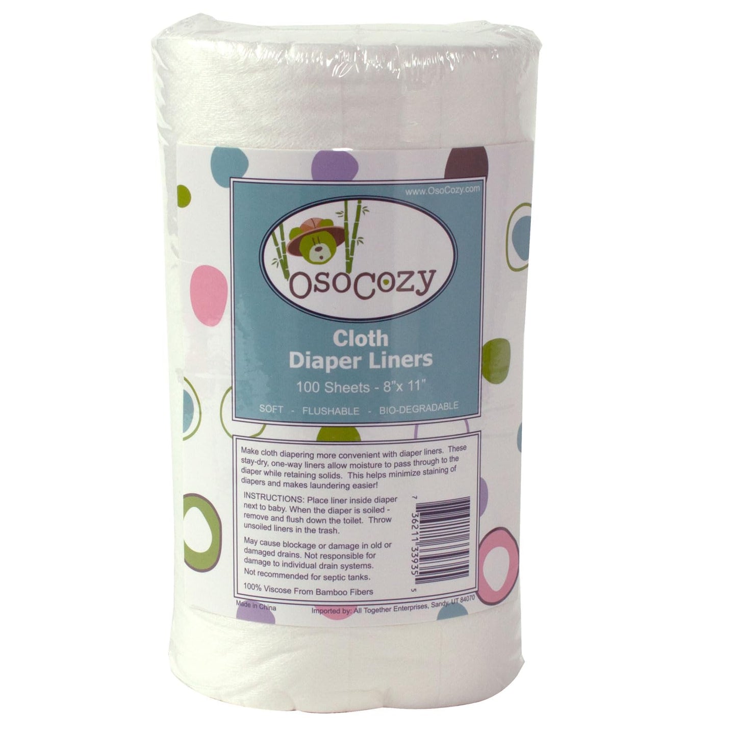 OsoCozy Flushable Diaper Liners - Make Cloth Diapering Convenient with Easy, Quick, Cloth Diaper Liners - Super Soft and Gentle 