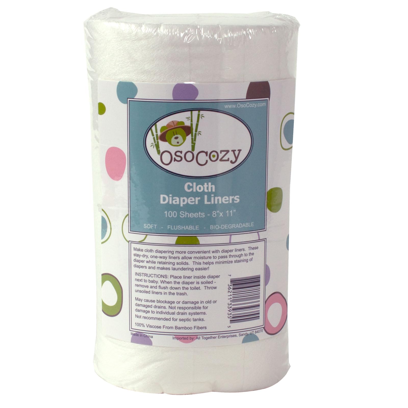 OsoCozy Flushable Diaper Liners - Make Cloth Diapering Convenient with Easy, Quick, Cloth Diaper Liners - Super Soft and Gentle 