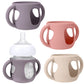 Busoha 3 Pack Silicone Sleeves For Avent Natural Baby Bottles - Drop Protection Baby Bottle Sleeves With Handle For Avent Natura