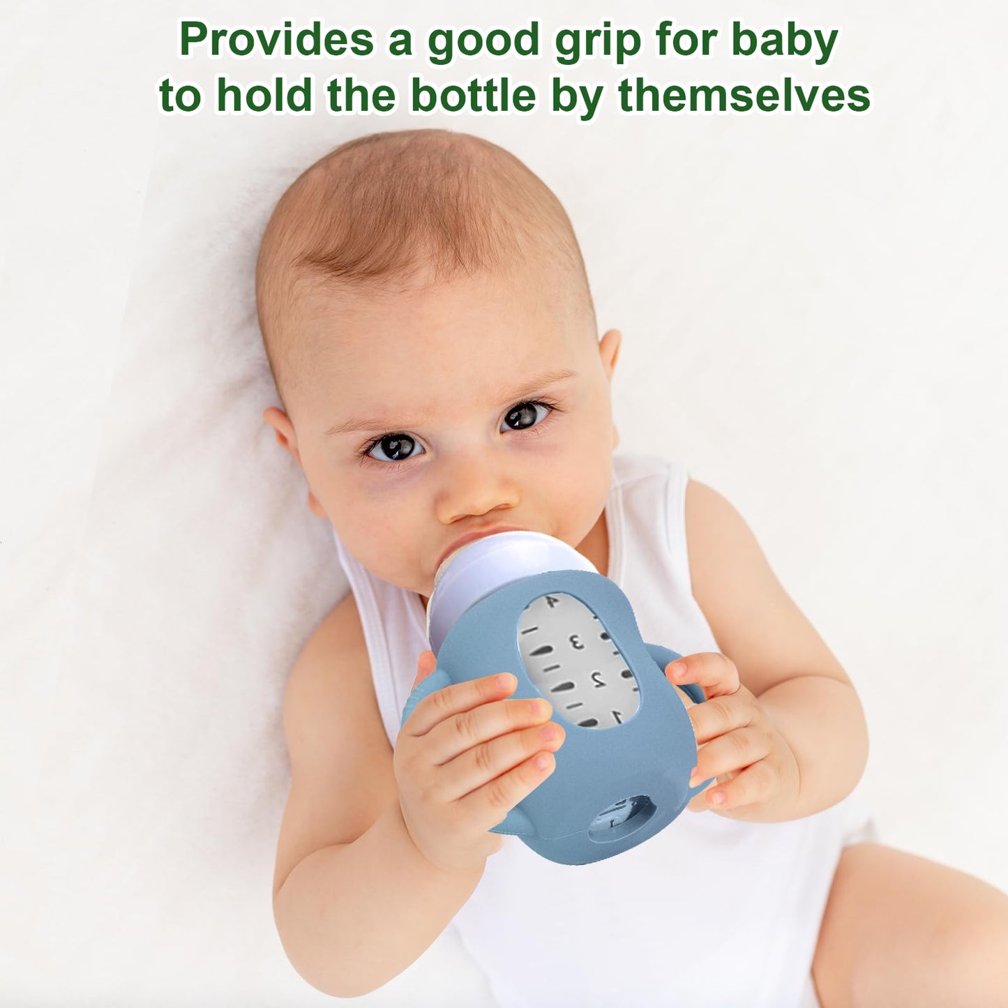 Juome Silicone Sleeves With Handles For Avent Natural Glass Baby Bottle - 3 Pack Anti Breakage Baby Bottles Holder, Compatible W