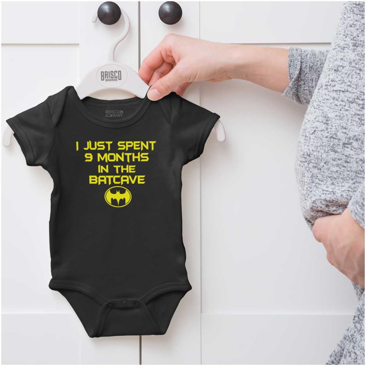 Brisco Brands Spent 9 Months In The Cave Superhero Baby Romper Boys Or Girls