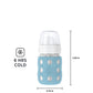 Lifefactory 8-Ounce Stainless-Steel Vacuum-Insulated Wide-Neck Baby Bottle With Hard Sippy, Denim, Ls2221Wde4