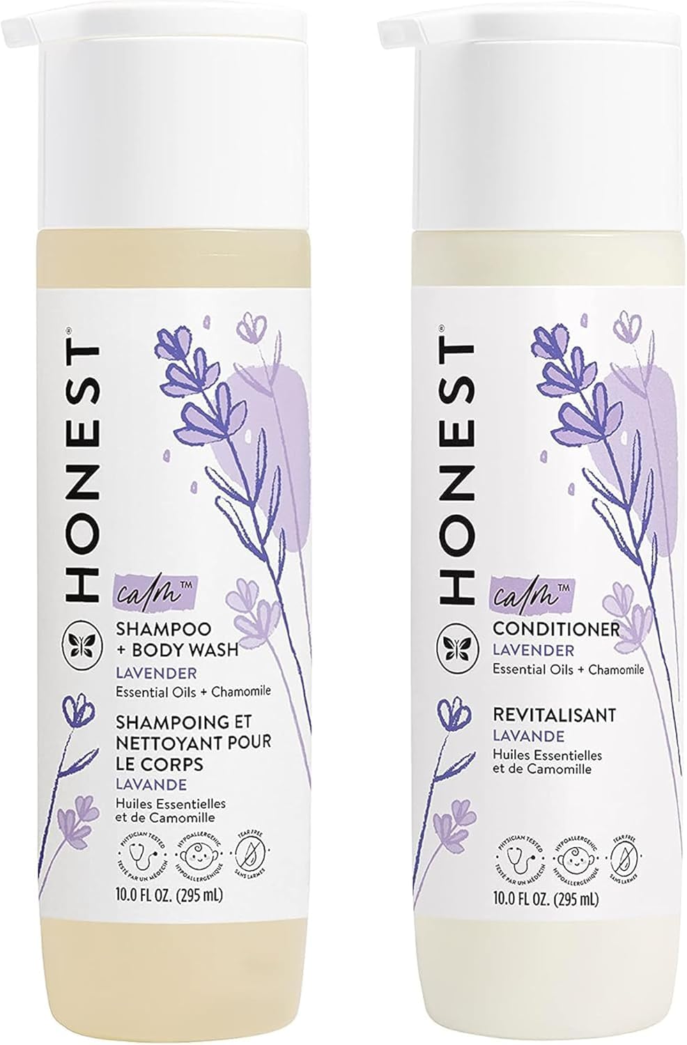 The Honest Company Silicone-Free Conditioner & 2-In-1 Cleansing Shampoo + Body Wash Duo | Gentle For Baby | Naturally Derived |