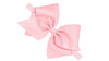 Wee Ones Girls Classic Grosgrain Hair Bow on a Matching Baby Hair Band, For All Hair Types, Mini King Bow, 6-24 Months, Light P