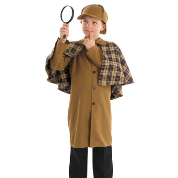 Fun Shack Victorian Detective Costume Kids, Detective Kids Costume, Detective Cape, Kids Detective Costume