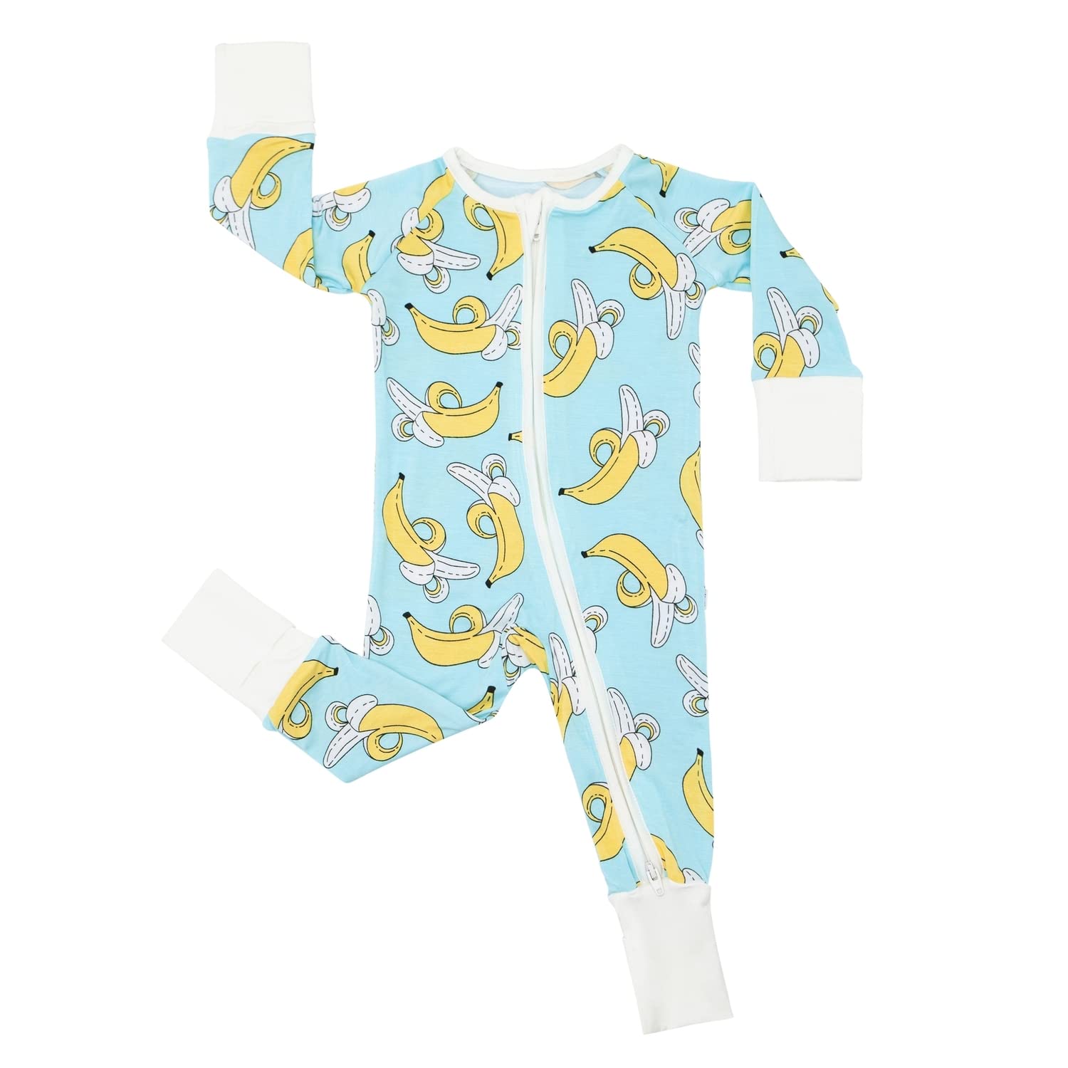 Little Sleepies Baby Pajama Unisex, Bamboo Viscose Zippy Pjs, Bananas, 2T