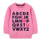 Mrocioa Valentines Day Shirt For Girls Alphabet Abc I Love U Sweatshirt Toddler Little Kids Vday Heart Tops Pink 4T