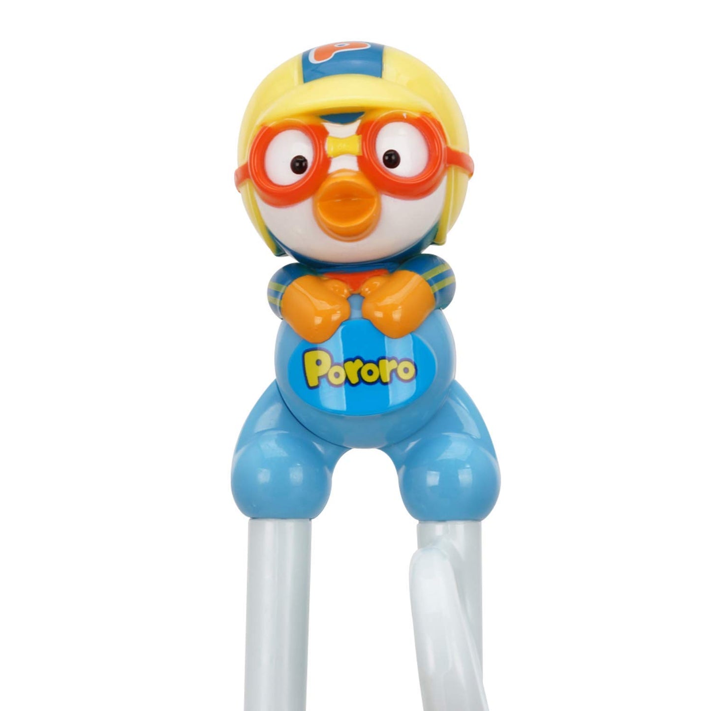 Pororo Kids Training Chopsticks For Toddler - Edison Non-Slip Right-Handed Baby Training For Beginners With Silicone Rings 3 Yea
