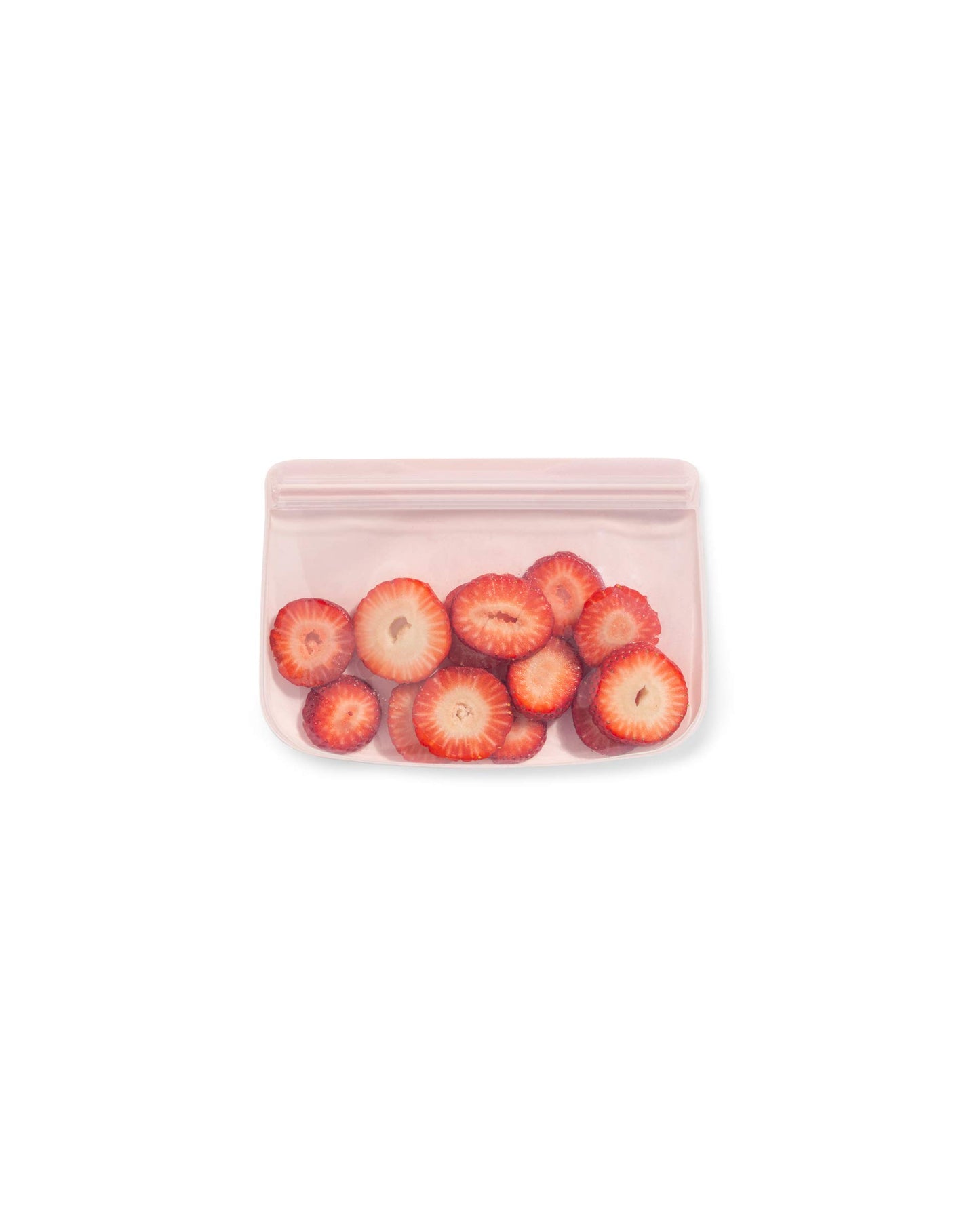 W&P Porter Silicone Reusable Storage Bag, Sandwich (10Oz Flat), Blush, Food Storage Container, Microwave And Dishwasher Safe, Ea