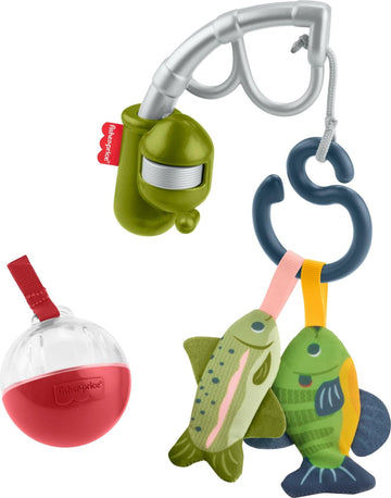 Fisher-Price Baby Toys Mini Me Moments Reel Fun Fishing Set, 4-Piece Sensory Activities for Newborn Developmental Play Ages 3+ M