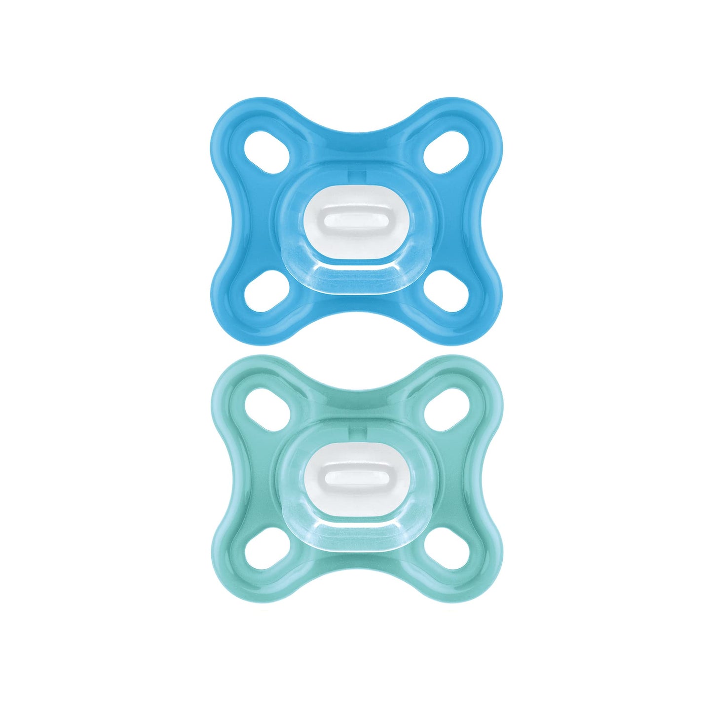 Mam Comfort Baby Pacifier, 100% Lightweight Silicone, Sterilizer Case, 0-3 Months (Pack Of 2)