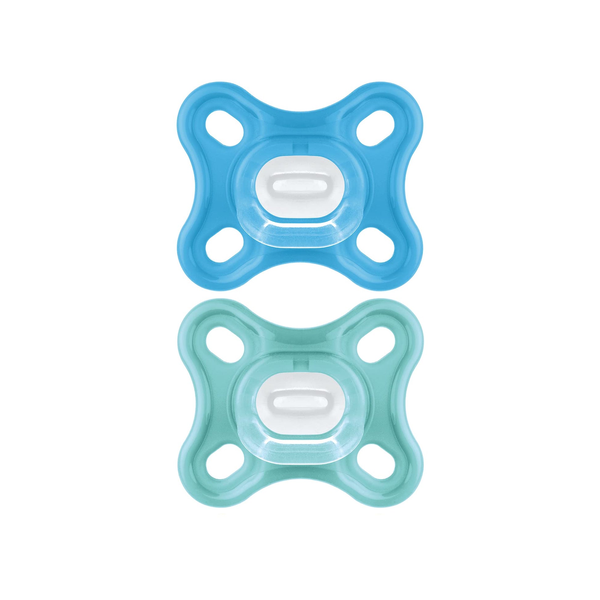 Mam Comfort Baby Pacifier, 100% Lightweight Silicone, Sterilizer Case, 0-3 Months (Pack Of 2)