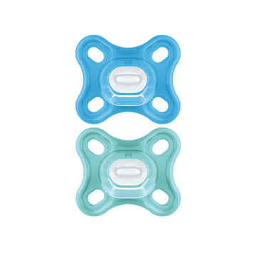 Mam Comfort Baby Pacifier, 100% Lightweight Silicone, Sterilizer Case, 0-3 Months (Pack Of 2)