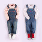 Kidscool Space Baby & Little Girls Denim Overalls,Jean Workwear,Deep Blue,18-24 Months