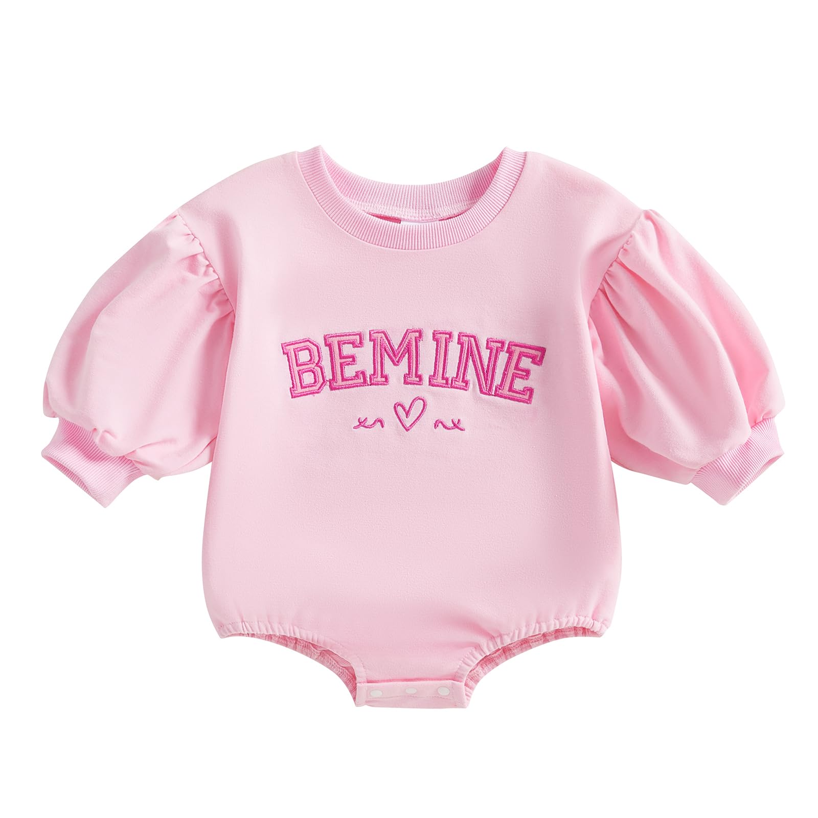 Yingisfitm Infant Baby Girl Valentines Day Clothes Daddys Little Valentine Bubble Romper Newborn Spring Cute Outfits (Mamas Vale