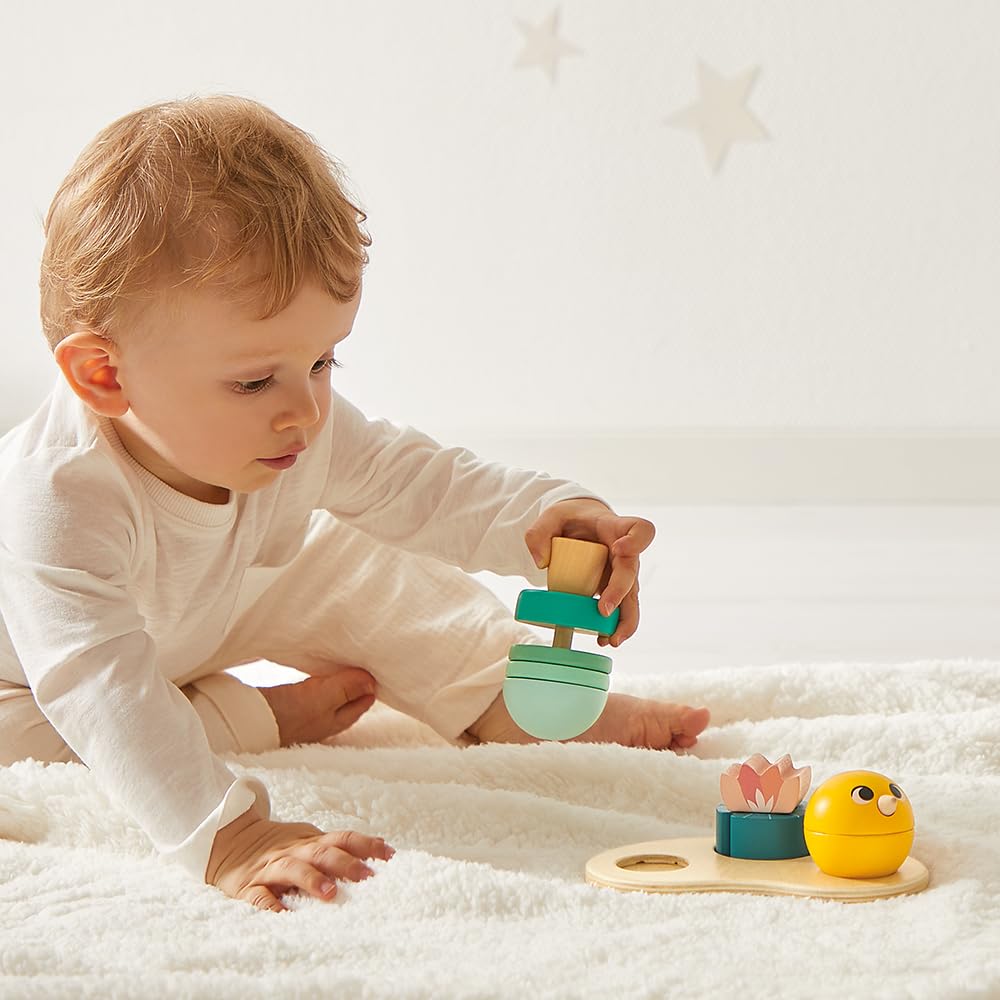 Janod - Baby Play Box - Childrens Toy 18 Months - Stimulus Toys with Wooden Puzzle - Baby Motor Skills - Activity Toys and Psyc