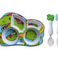 ARI MES - Dinosaur Plate for Toddlers, BPA-free Kids Set and Dish Set, Dino Kids Dishes, Lightweight and Plates and Shatter Resi