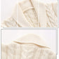 Feidoog Infant Baby Boys Cardigan Crochet Sweater V-Neck,Toddler Knit Button Up Knitted Pattern Pullover Sweatshirt,Beige,6-12M
