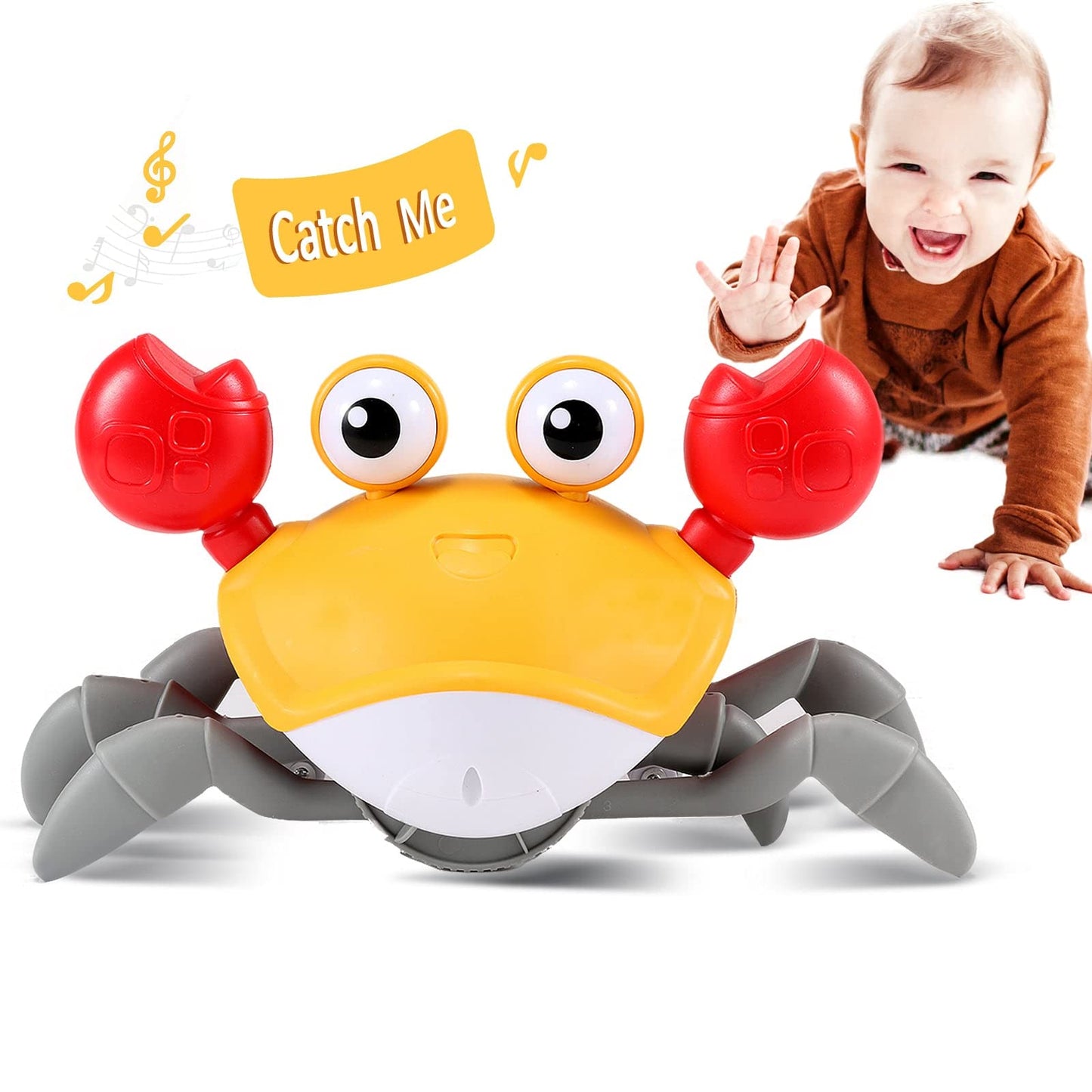 Crawling Crab Baby Toy Gifts: Tummy Time Toys Walking Dancing Cute Essentials Electric Induction Sensory Stuff Moving Babies Cra