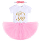 Odasdo Wild One Baby Girl First Birthday Outfit Newborn Infant 1St One Year Party Cake Smash Set Short Sleeve Romper + Tutu Tull