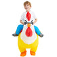 Kooy Inflatable Chicken Costume, Rainbow Chicken Inflatable Costume For Kids Blow Up Halloween Costumes (7-9Y)