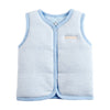 Monvecle Baby Cotton Warm Vests Unisex Infant To Toddler Light Padded Waistcoat Blue Stripe 12-18M