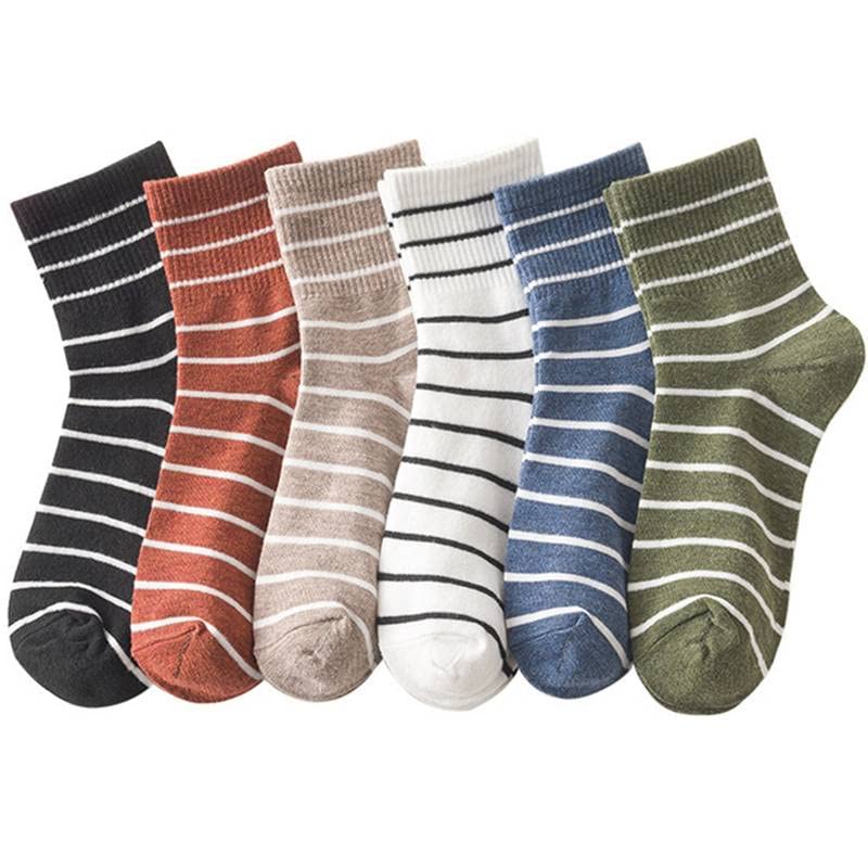 Wklouyhe MenS & WomenS Compact Cotton Stretch Ankle Length Socks_Free Size(Pack Of 05,Line Print)
