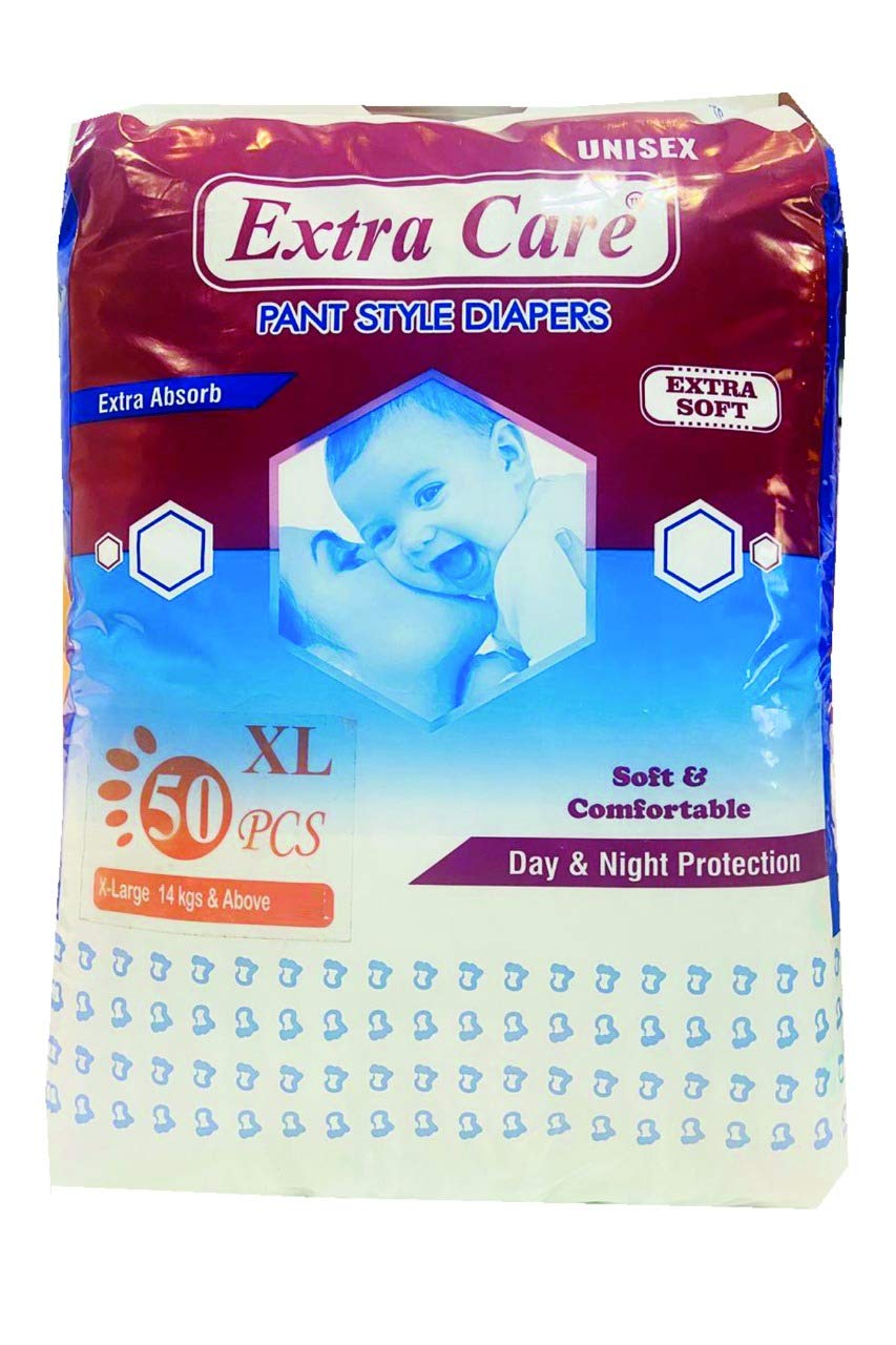 Extra Care Extra Absorb S Pant Style Diapers 50Pcs (Xl)  Unisex