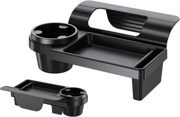 Whixant Car Window Organizer, Vehicle Side Door Storage Rack with Water Cup Phone Holder & Charging Port, Multifunctional Automo