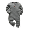 Eghunooy Baby Boy Girl Solid Color One Piece Romper Jumpsuit Outfits Clothes (Newborn) Dark Gray
