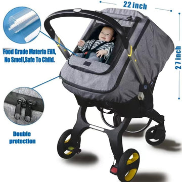 Car Seat Rain Cover,Universal Baby Stroller Accessory For Infant Car Seat Stroller,Waterproof, Windproof Protection,Protect From