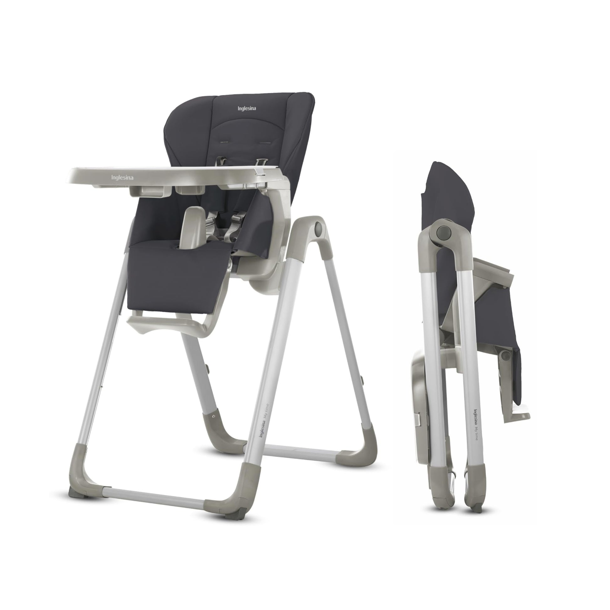 Inglesina My Time Highchair, Pepper - Adjustable High Chair For Babies & Toddlers, 4 Height & 3 Recline Settings, Collapsible, T