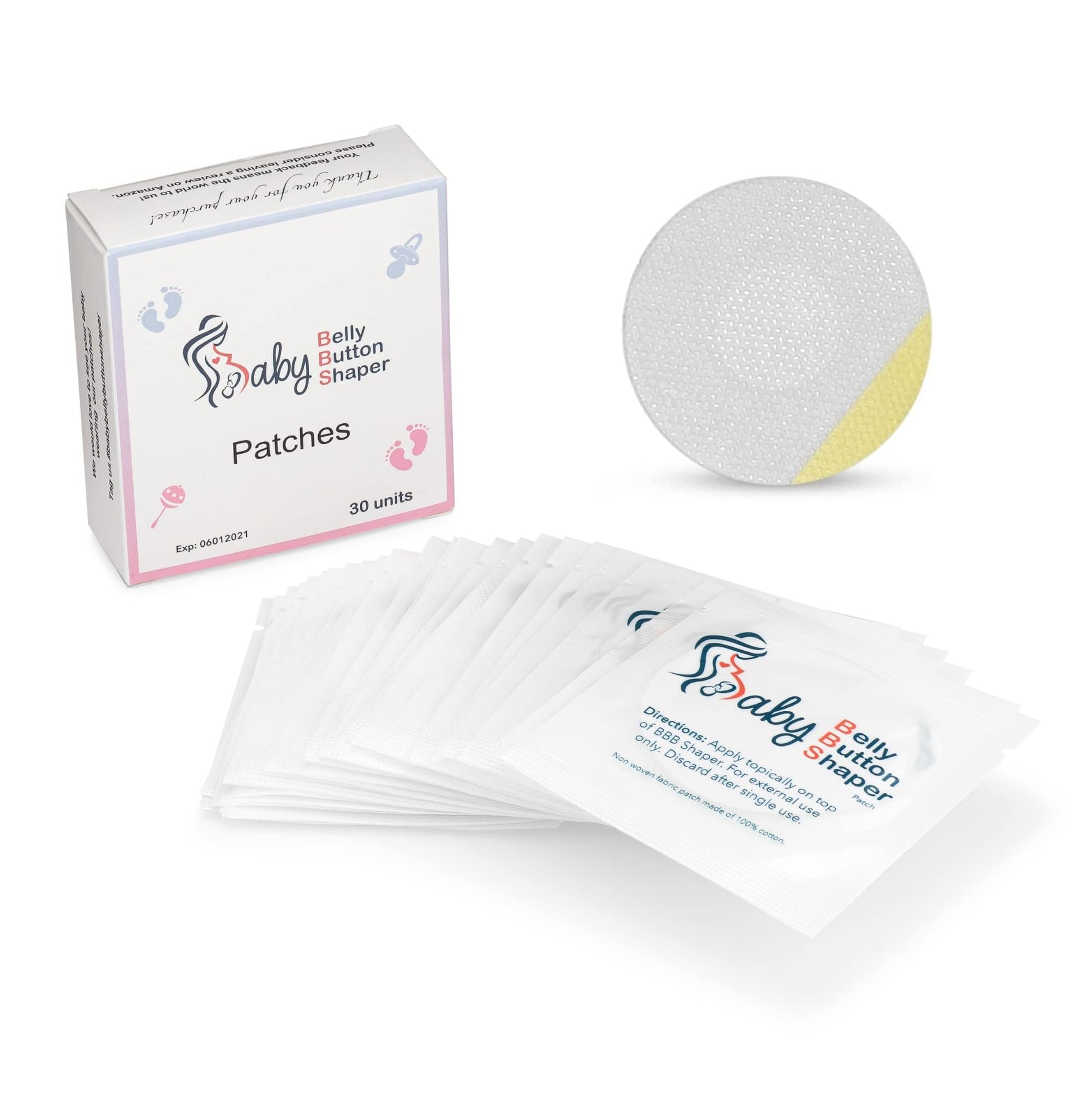 Baby Belly Button Patches 30 Pieces - Cotton Patches Baby Essentials Must Haves - Baby Belly Navel Patches - Newborn Care Belly