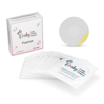 Baby Belly Button Patches 30 Pieces - Cotton Patches Baby Essentials Must Haves - Baby Belly Navel Patches - Newborn Care Belly