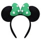 ODOCARE St. Patricks Day Accessories, Handmade Mouse Ears Headband Outfit for Women and Girls, Polka Dot Bow Hat Irish Costume(