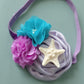 Justmydress Starfish Bow Headband Hair Clips Pin Hair Bow Band Baby Girls Mermaid Headband Jbc27 (-Purple Flower)