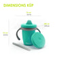 Bblv Kp Silicone Toddler Straw Sippy Cup - 4-In-1 Durable Spill Proof Cups For Kids, Travel Transition Training Cups For Babies,