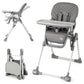 Baby Joy Foldable High Chair For Babies And Toddlers, Portable Adjustable Highchair With Footrest, Detachable Tray, Easy To Clea