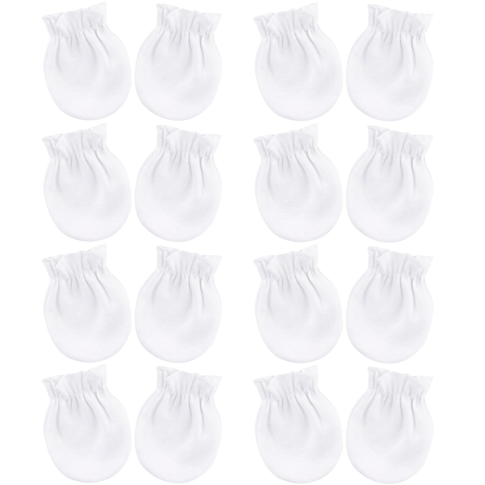 BQUBO Newborn Infant Toddler Mittens No Scratch Cotton Elastic Wrist Gloves Hypoallergenic for 0-6 Months Baby Boys Girls