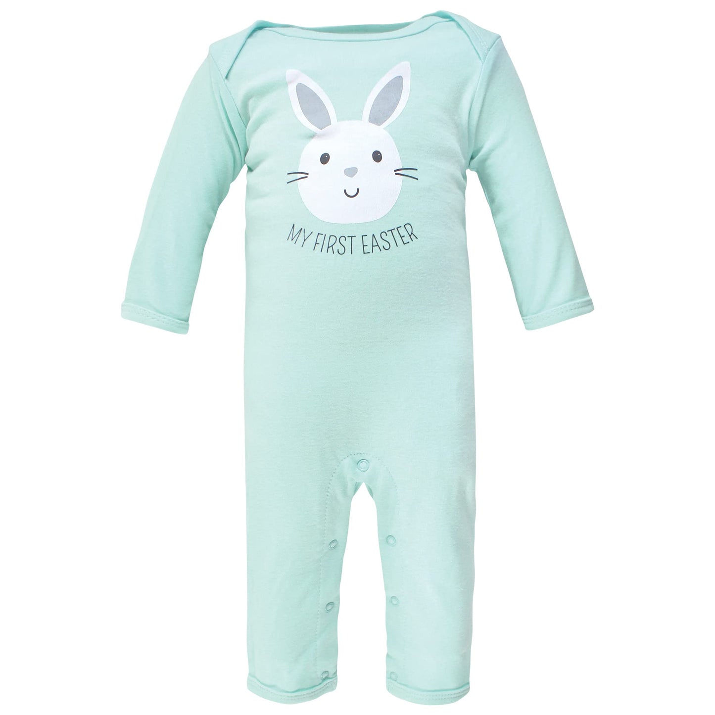 Hudson Baby Unisex Baby Cotton Coveralls, Valentine Easter, 3-6 Months