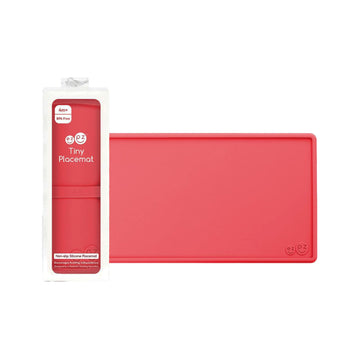 Ezpz Tiny Placemat - 6 Months+ (Coral) - Non-Slip, 100% Silicone Placemat For Toddlers And Babies - Fits On Most Highchair Trays