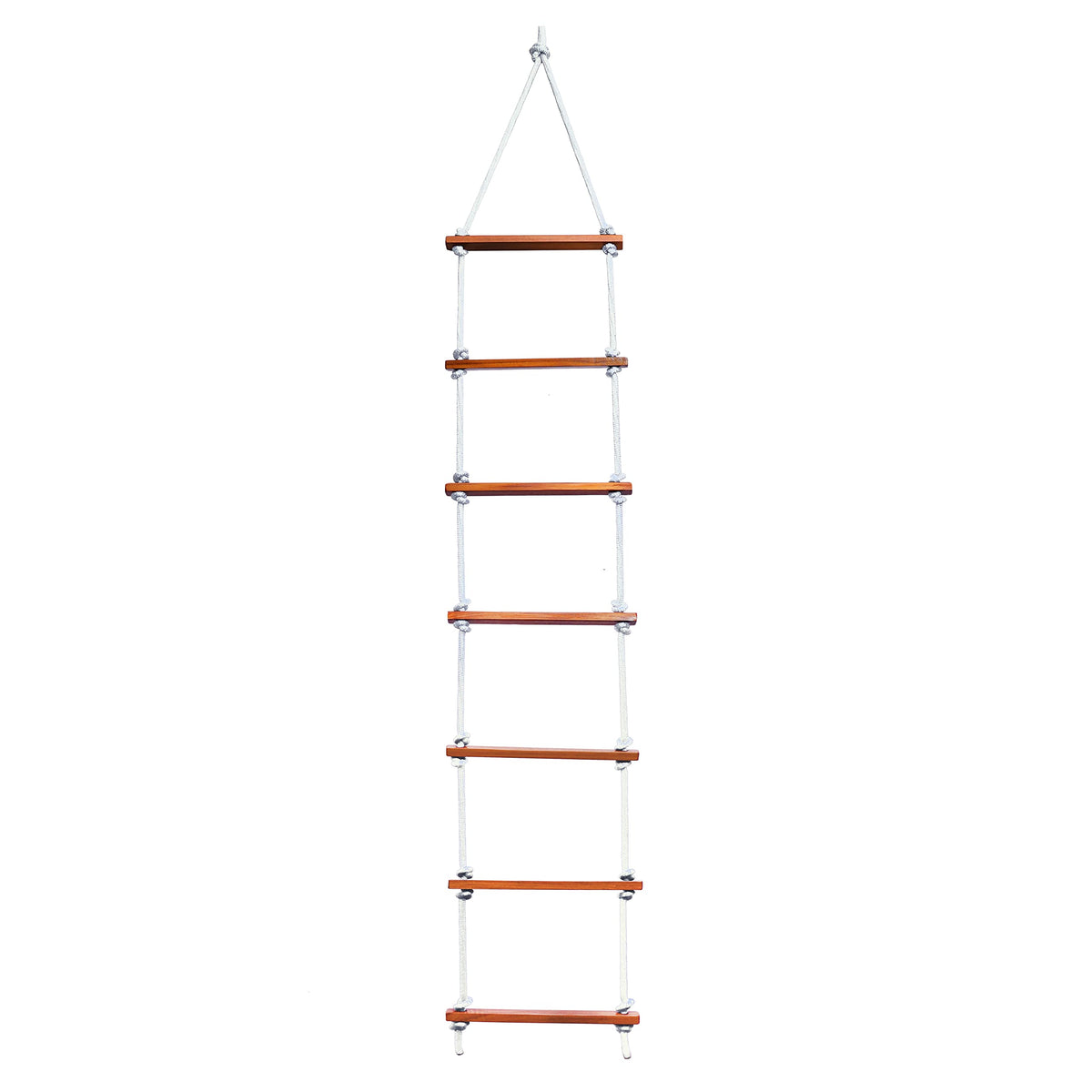 Ashish Wood Rope Climbing Ladder Indoor/Outdoor For Kids  Ninja Obstacle, 4 To 10 Years (White)