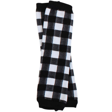 Judanzy Christmas And Halloween Baby And Toddler Leg Warmers For Girls And Boys (One Size, Black And White Buffalo Plaid)
