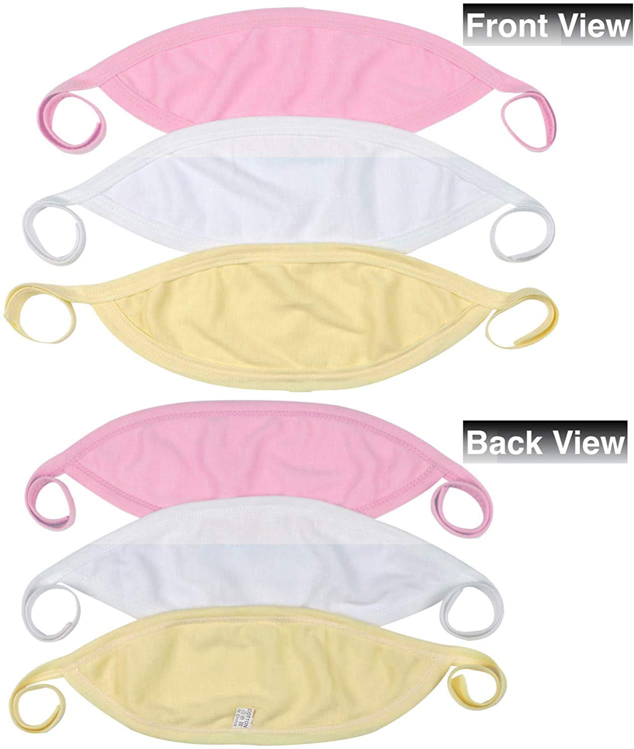 Tobeinstyle Babies' 3 Pack Comfortable Newborn Baby Belly Binder - Girls - One Size
