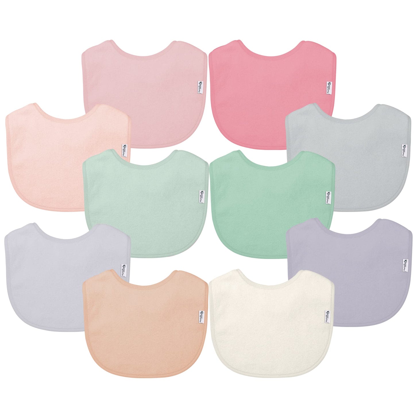 Green Sprouts Unisex Baby Stay-Dry Infant Bibs, Rose