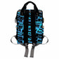 Artsadd Personalized Diaper Bag With Name, Customized Black Blue Signature Nappy Backpack With Thermal Pockets Multi-Function Ba